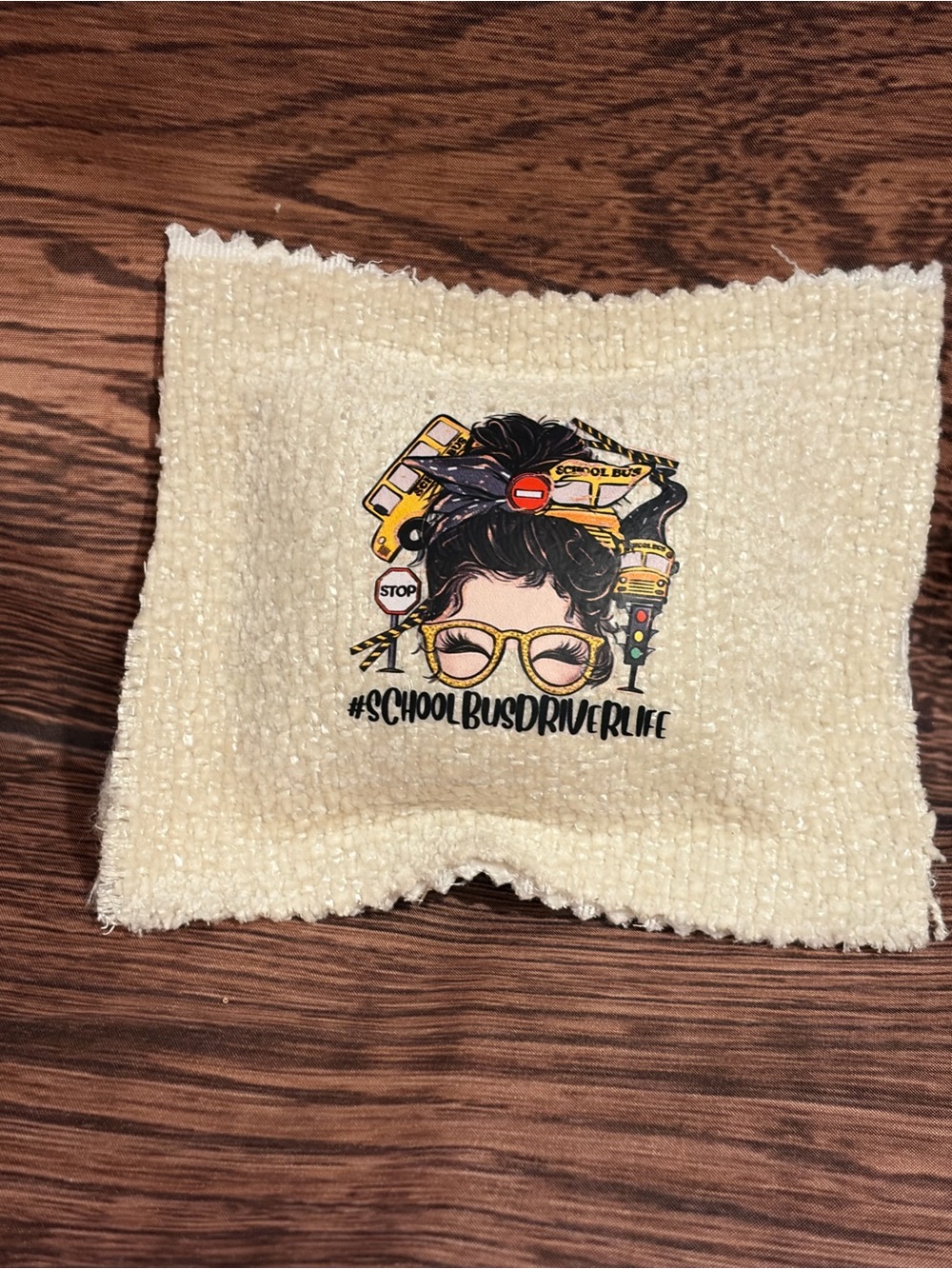 #SCHOOLBUSDRIVERLIFE Graphic Cream pillow